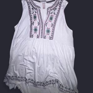 Knox Rose embroidered white blouse women's xs